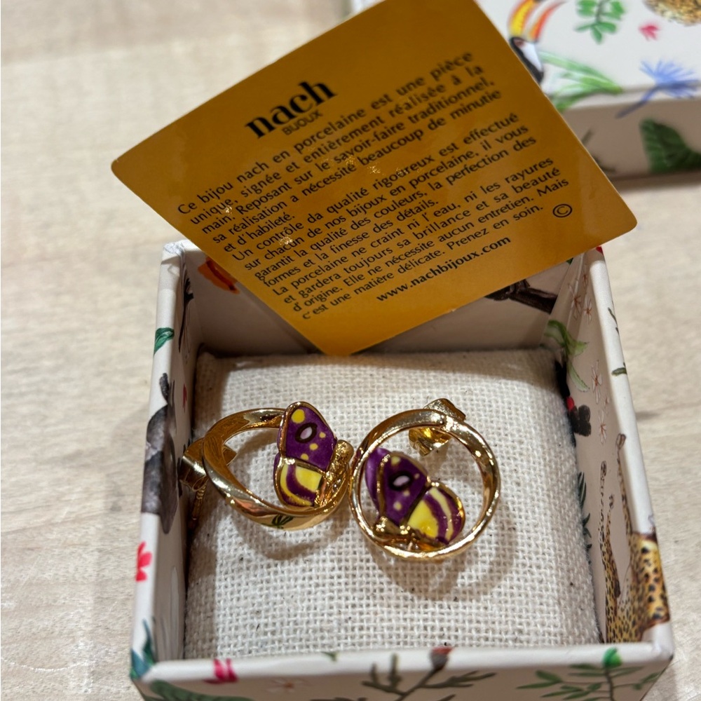Nach Bijoux Butterfly Earrings Pierced